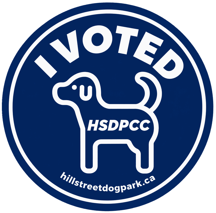 I Voted — Hill Street Dog Park Community Coalition badge